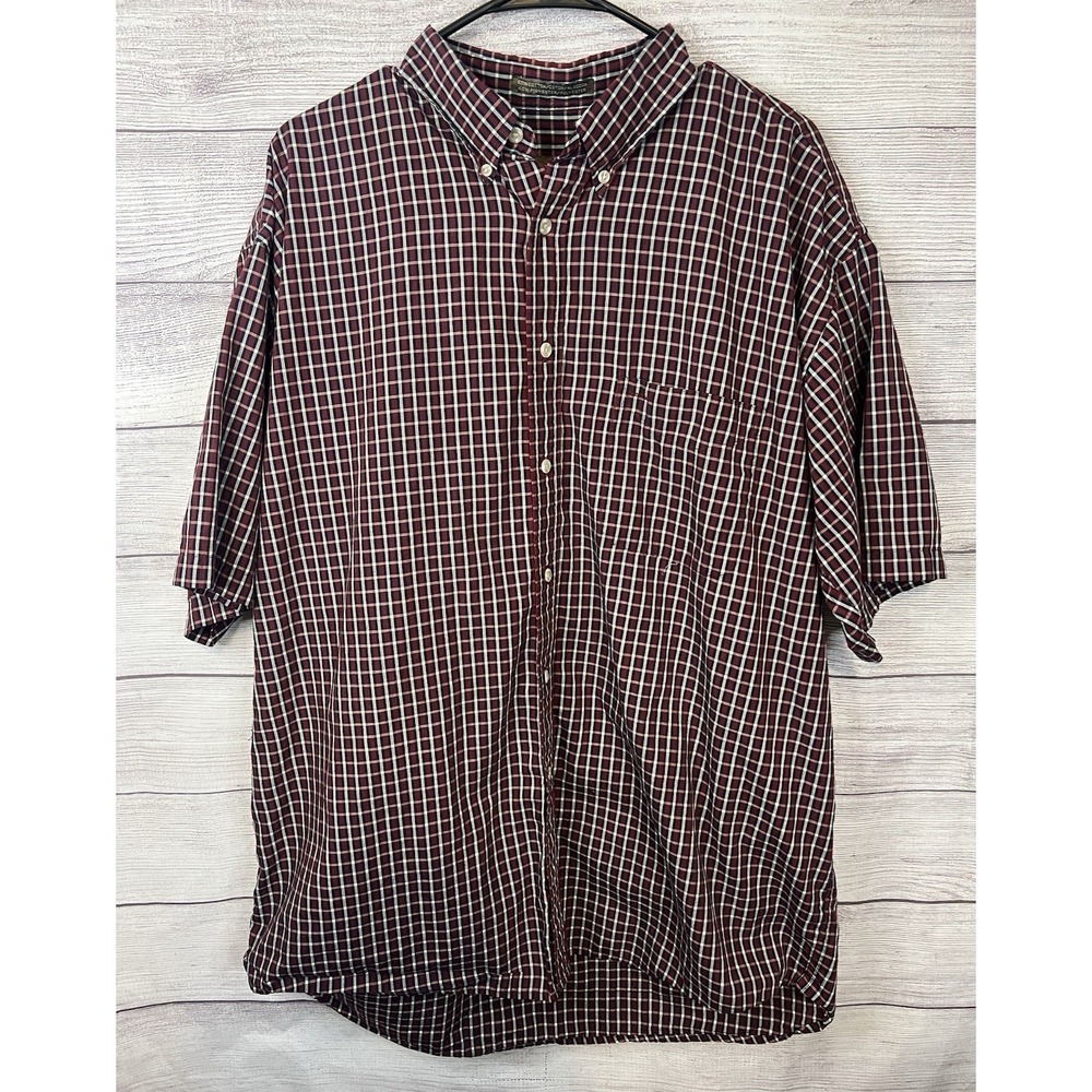 Siegfried Short Sleeve‎ Shirt Mens XL  Plaid Pattern Button Up
